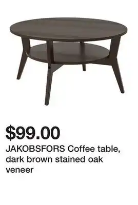 Ikea JAKOBSFORS Coffee table, dark brown stained oak veneer offer