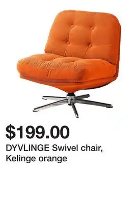 Ikea DYVLINGE Swivel chair, Kelinge orange offer