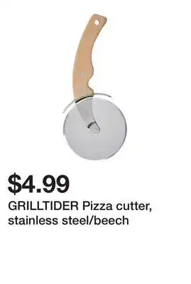 Ikea GRILLTIDER Pizza cutter, stainless steel/beech offer