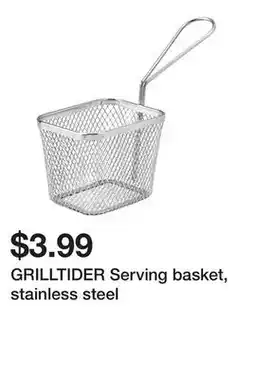 Ikea GRILLTIDER Serving basket, stainless steel offer
