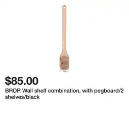 Ikea BROR Wall shelf combination, with pegboard/2 shelves/black offer