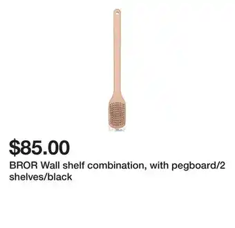 Ikea BROR Wall shelf combination, with pegboard/2 shelves/black offer