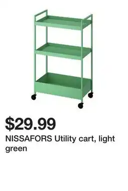 Ikea NISSAFORS Utility cart, light green offer