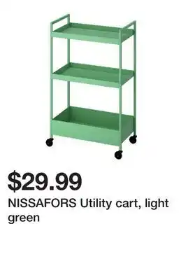 Ikea NISSAFORS Utility cart, light green offer