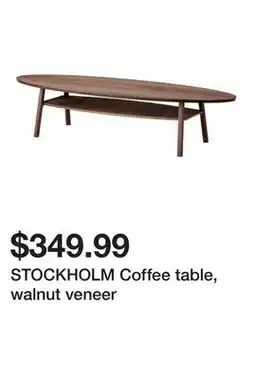 Ikea STOCKHOLM Coffee table, walnut veneer offer