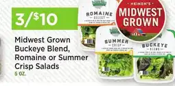 Heinen's Midwest Grown Buckeye Blend, Romaine or Summer Crisp Salads offer