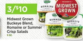 Heinen's Midwest Grown Buckeye Blend, Romaine or Summer Crisp Salads offer