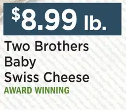 Heinen's Two Brothers Baby Swiss Cheese offer