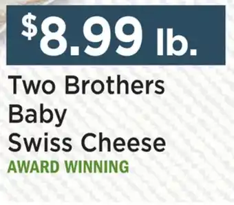 Heinen's Two Brothers Baby Swiss Cheese offer