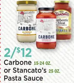 Heinen's Carbone 15-24 OZ. or Stancato's 25 OZ. Pasta Sauce offer