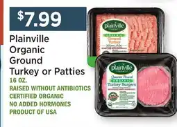 Heinen's Plainville Organic Ground Turkey or Patties offer