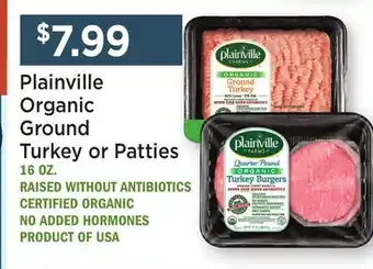 Heinen's Plainville Organic Ground Turkey or Patties offer