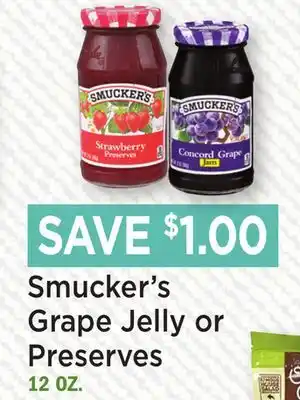 Heinen's Smucker's Grape Jelly or Preserves offer
