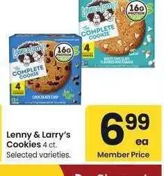 Albertsons Lenny & Larry's Cookies - 4 ct. Selected varieties offer