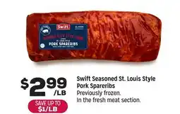 Grocery Outlet Swift Seasoned St. Louis Style Pork Spareribs offer