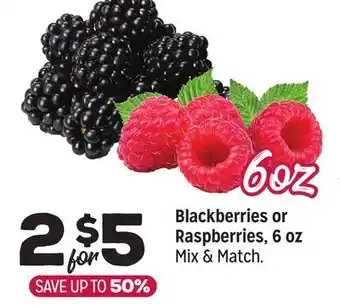 Grocery Outlet Blackberries or Raspberries, 6 oz offer