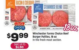 Grocery Outlet Winchester Farms Choice Beef Burger Patties, 18 oz offer