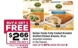 Grocery Outlet Barber Foods Fully Cooked Breaded Stuffed Chicken Breasts 10 oz offer