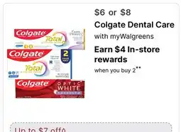 Walgreens Colgate Dental Care offer