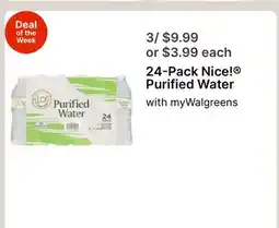 Walgreens 24-Pack Nice! Purified Water offer