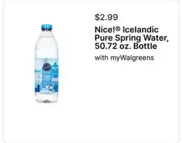 Walgreens Nice! Icelandic Pure Spring Water, 50.72 oz. Bottle offer