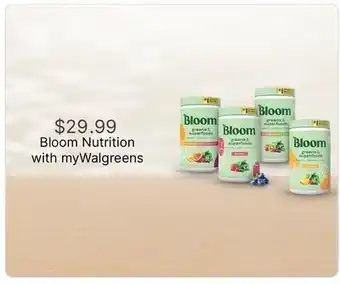 Walgreens Bloom Nutrition offer