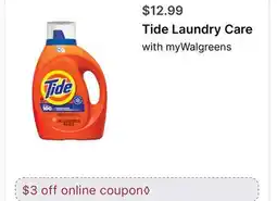 Walgreens Tide Laundry Care offer