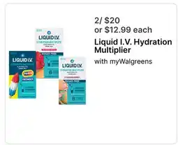 Walgreens Liquid I. V. Hydration Multiplier offer