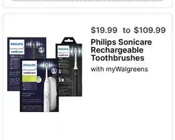 Walgreens Philips Sonicare Rechargeable Toothbrushes offer