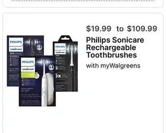Walgreens Philips Sonicare Rechargeable Toothbrushes offer
