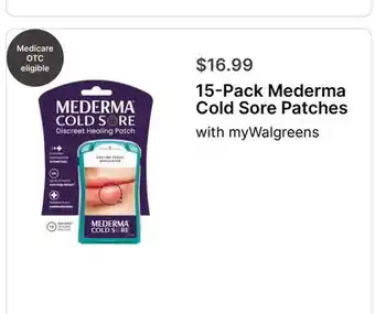 Walgreens 15-Pack Mederma Cold Sore Patches offer