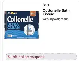 Walgreens Cottonelle Bath Tissue offer