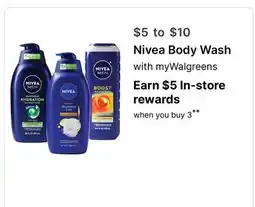 Walgreens Nivea Body Wash offer