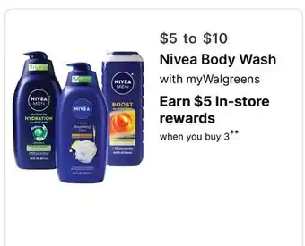 Walgreens Nivea Body Wash offer