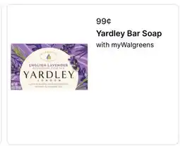 Walgreens Yardley Bar Soap offer