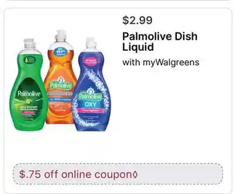 Walgreens Palmolive Dish Liquid offer