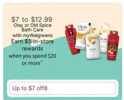 Walgreens Olay or Old Spice Bath Care offer