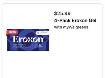 Walgreens 4-Pack Eroxon Gel offer