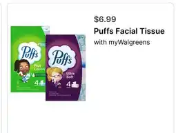 Walgreens Puffs Facial Tissue offer