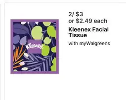 Walgreens Kleenex Facial Tissue offer