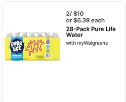 Walgreens 28-Pack Pure Life Water offer