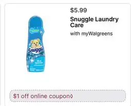 Walgreens Snuggle Laundry Care offer