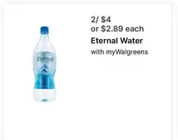 Walgreens Eternal Water offer