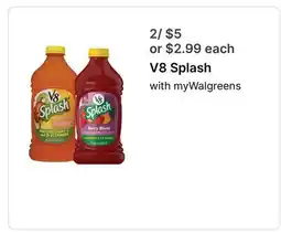Walgreens V8 Splash offer
