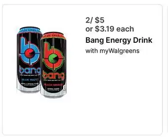 Walgreens Bang Energy Drink offer