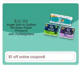 Walgreens Angel Soft or Quilted Northern Paper Products offer