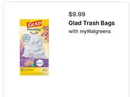 Walgreens Glad Trash Bags offer