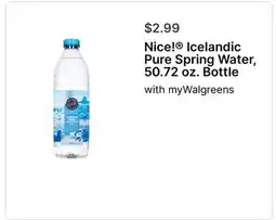 Walgreens Icelandic Pure Spring Water 50.72 oz. Bottle offer