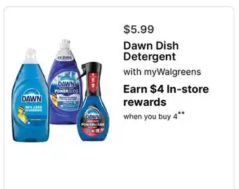 Walgreens Dawn Dish Detergent offer