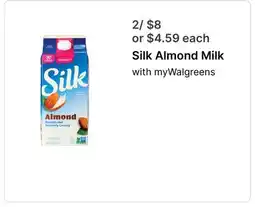 Walgreens Silk Almond Milk offer